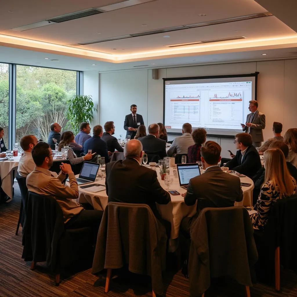 Equipo de AlphaInversiones en un seminario financiero